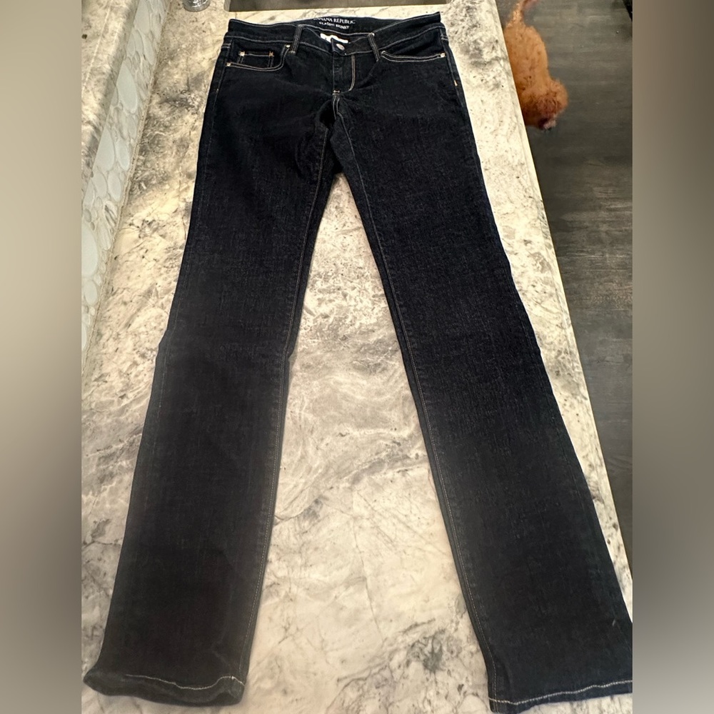 Banana republic, dark blue skinny jeans